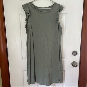 Universal Thread sage green ruffle sleeve tank dress XL